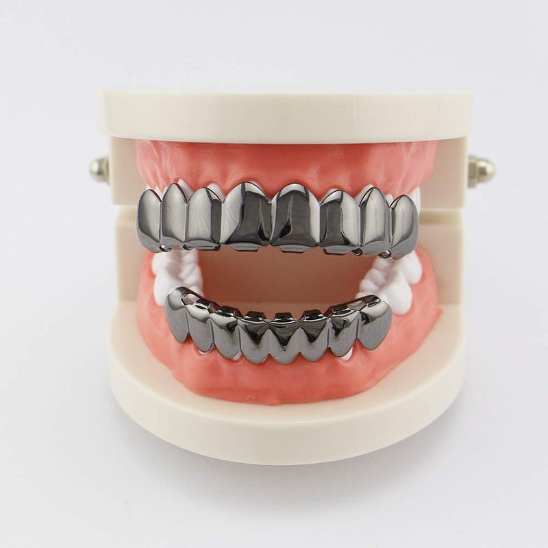 OOCC 18K Gold Plated Hip Hop Caps Custom Fit Top & Bottom Grillz Set Teeth Grills Mouth - Image 5